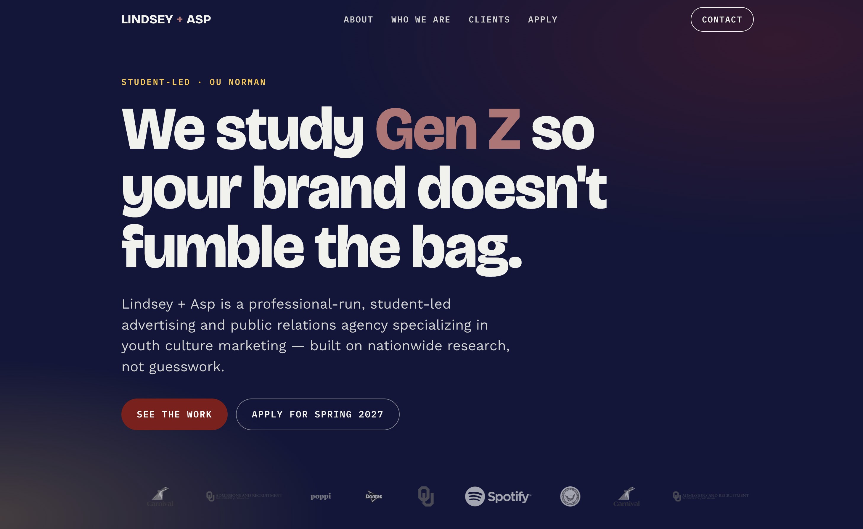 Lindsey + Asp — Noah's redesign mockup